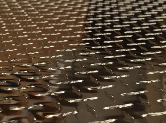 ¿Qué es una placa antiderrapante de aluminio? 1 Acercamiento de aluminios en placa antiderrapante de aluminio