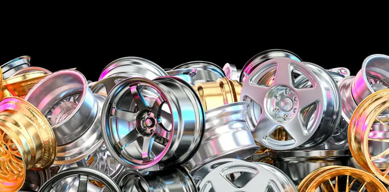 Aluminio anodizado ¿Para qué se usa? 3 Diferentes rines para auto de aluminio anodizado