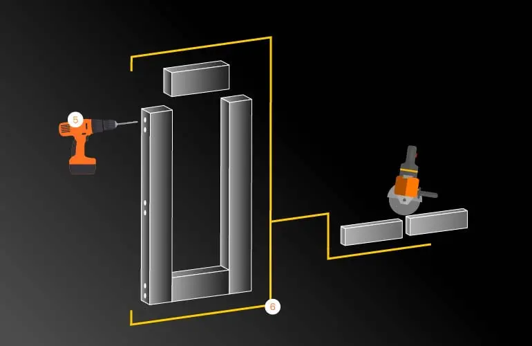 Puertas de Aluminio ¡La mejor opción para el hogar! 8 Diagrama del barrenado, unión de los perfiles y corte de las duelas