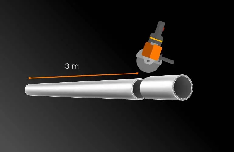 Barandas para Escaleras de Acero Inoxidable ¡Constrúyelas fácilmente! 6 Diagrama del corte de tubo de tres metros para barandas para escaleras de acero inoxidable