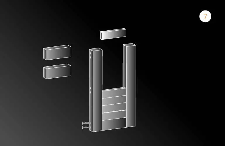 Puertas de Aluminio ¡La mejor opción para el hogar! 9 Esquema donde se puede ver la colocación de las duelas para uno de los tipos de puertas de aluminio