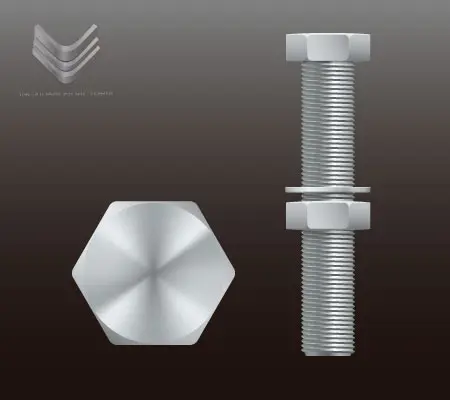 Pernos de acero inoxidable: Usos, tipos y propiedades 6 Ilustración de un perno de acero inoxidable hexagonal para carpintería