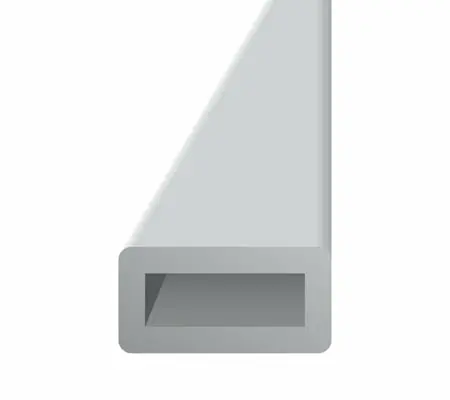 ¿Qué es el PTR de acero inoxidable? Usos y propiedades 1 Perfil PTR rectangular en fondo blanco