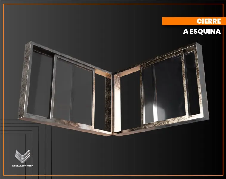 Cancelería de aluminio: Tipos y usos en construcción 10 Cancelería de aluminio de cierre a esquina