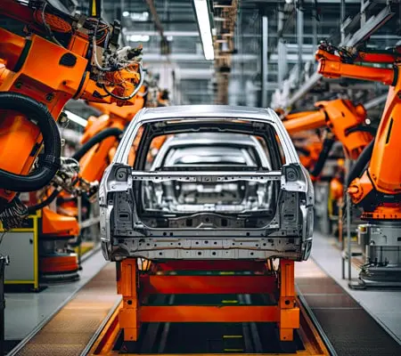 ¿Sabes cómo se calcula la densidad del acero? ¡Descúbrelo aquí! 2 Línea de ensamblaje de un automóvil