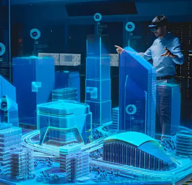 Industria 4.0: La Cuarta Revolución Industrial ya está Cambiando al Mundo 4 Arquitecto visualizando modelo con realidad aumentada