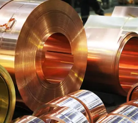 Metales no ferrosos: Distingue sus características, tipos y aplicaciones 1 Rollos de cobre de distintos tamaños - Metales no ferrosos