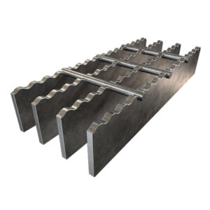 pieza de rejilla de acero inoxidable dentada